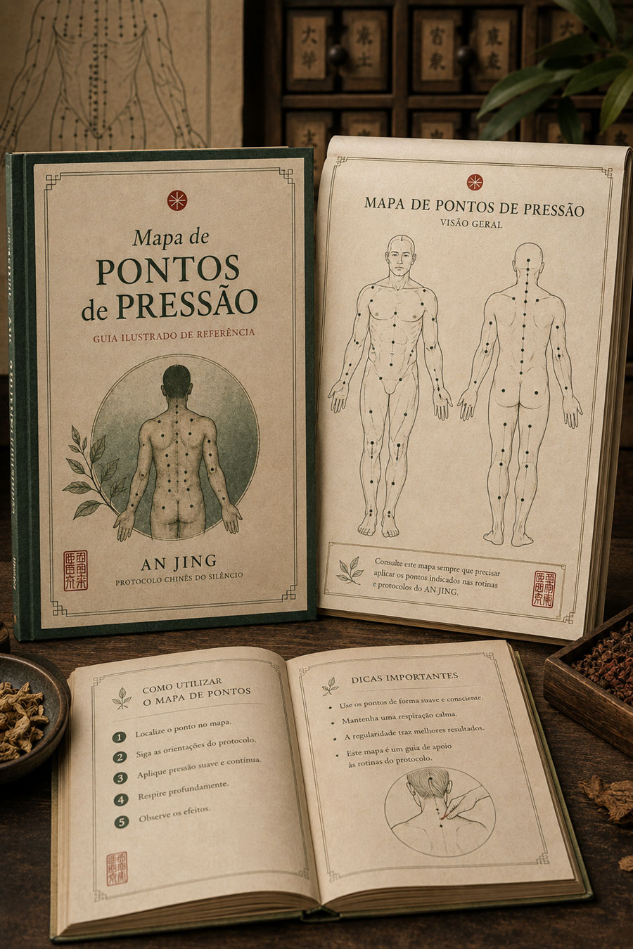Mapa de Pontos de Pressão Complementares do AN JING